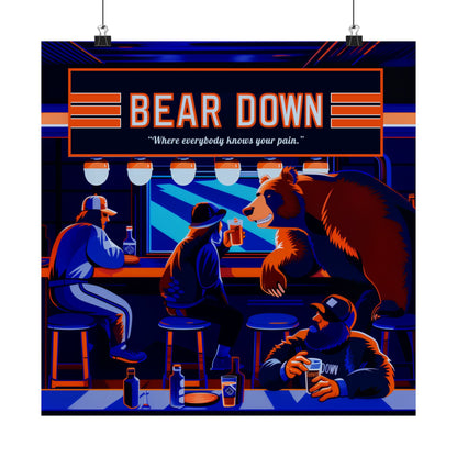 Bear Down Bar Poster