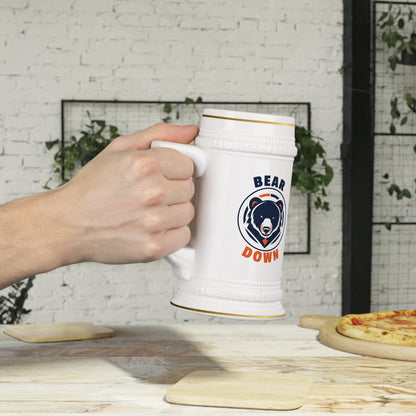 Bear Down Logo Beer Stein