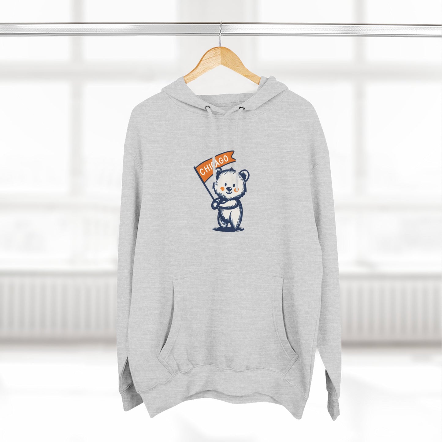 Chicago Flag Bear Hoodie