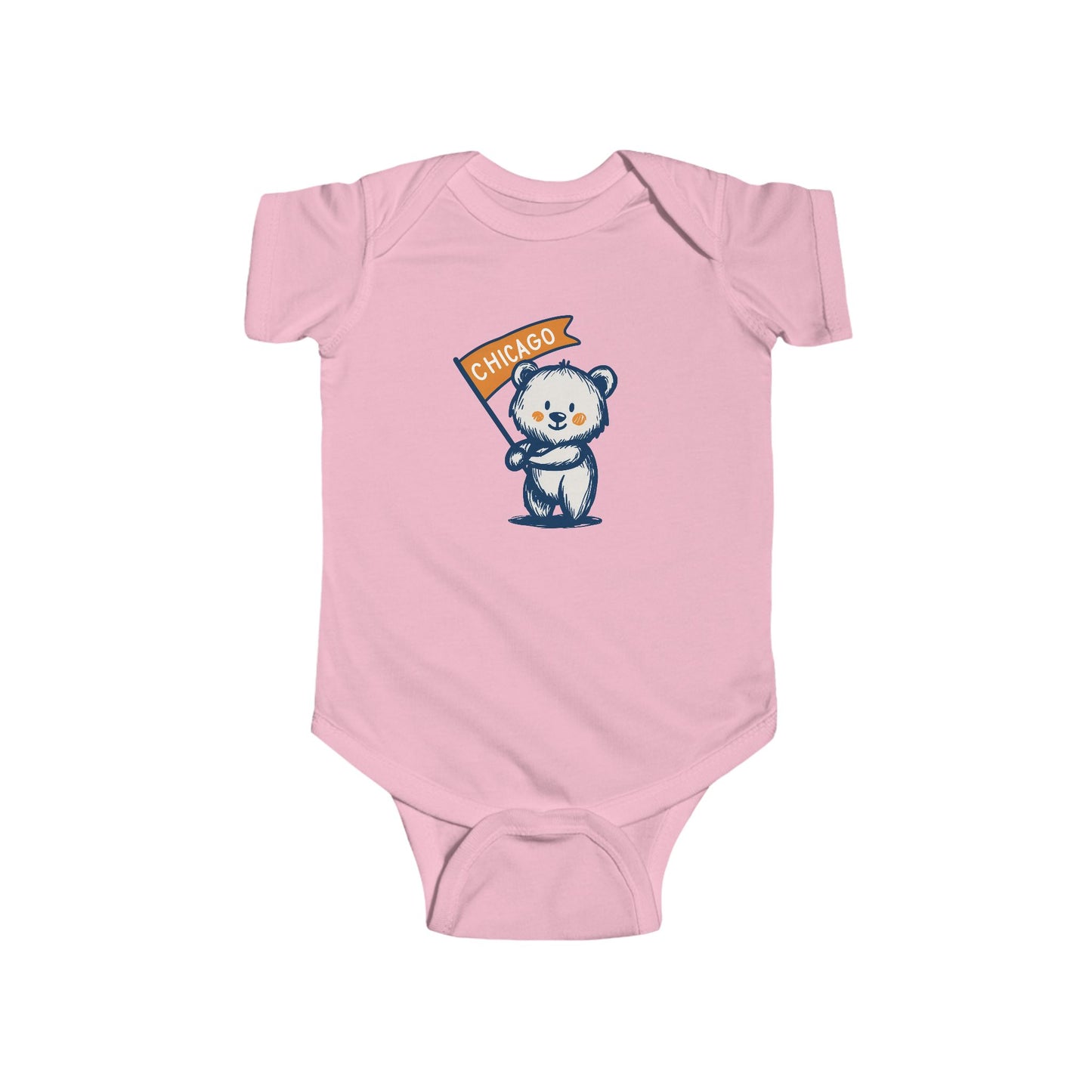 Chicago Flag Bear Infant Bodysuit