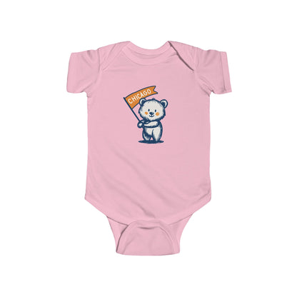 Chicago Flag Bear Infant Bodysuit