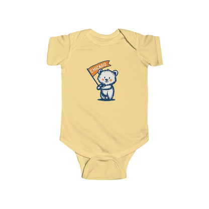 Chicago Flag Bear Infant Bodysuit