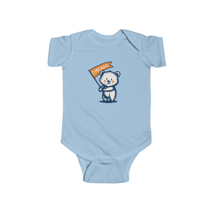 Chicago Flag Bear Infant Bodysuit