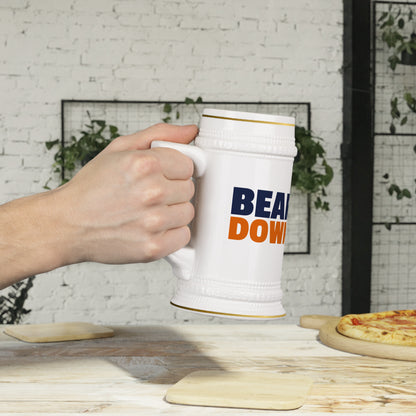 Bear Down Beer Stein