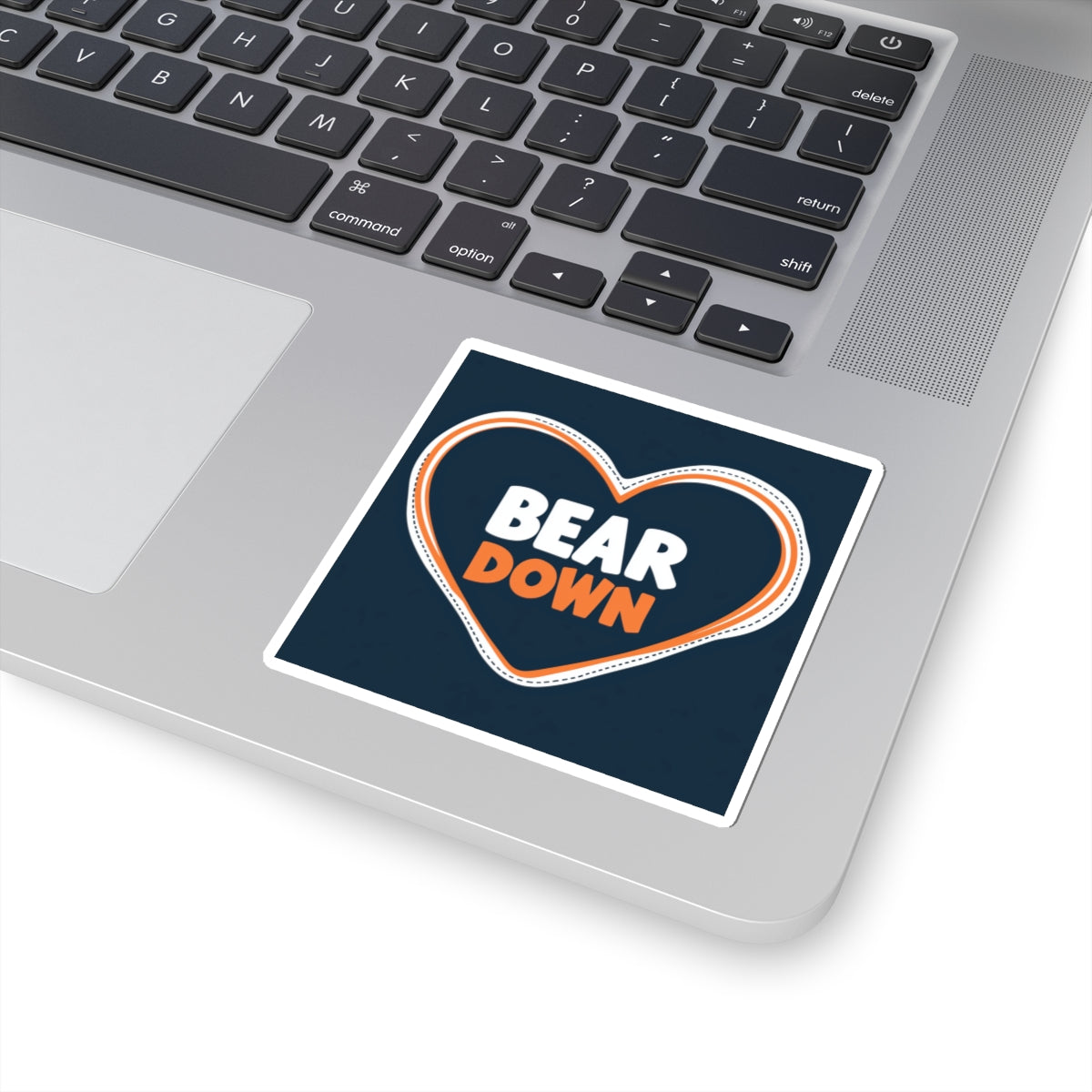 Bear Down Heart Sticker