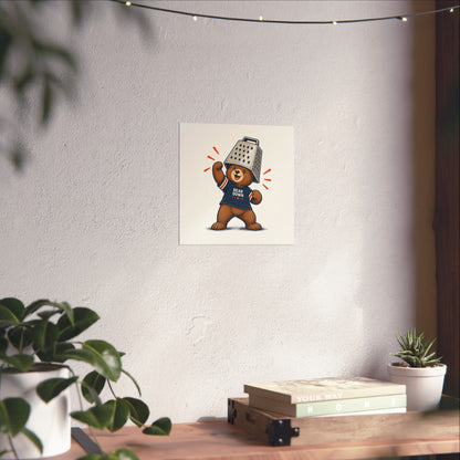 Cheese Grater Bear Poster -  Poster -  No Context Bears