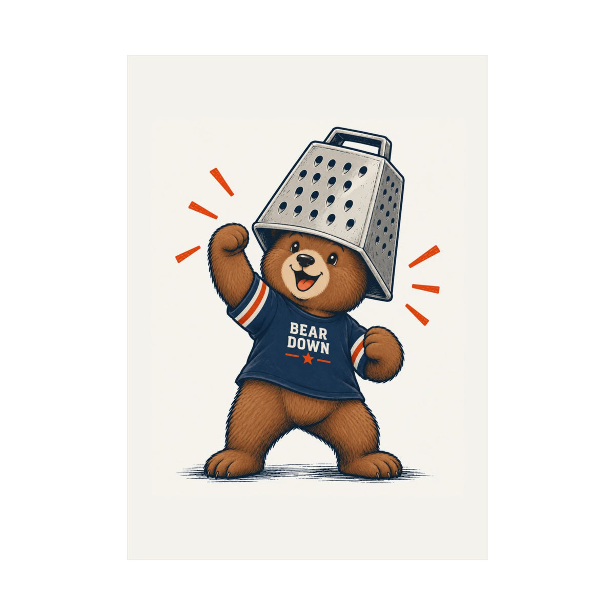 Cheese Grater Bear Poster -  Poster -  No Context Bears