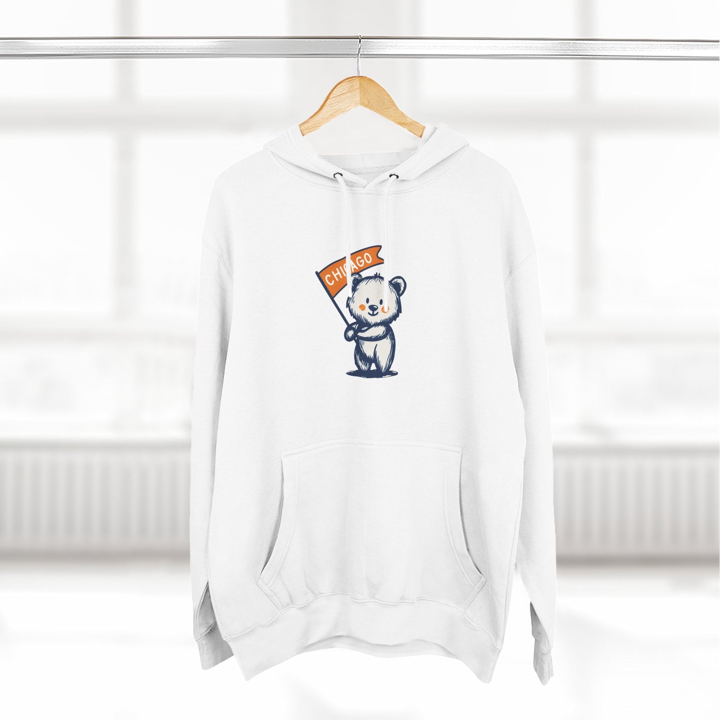 Chicago Flag Bear Hoodie
