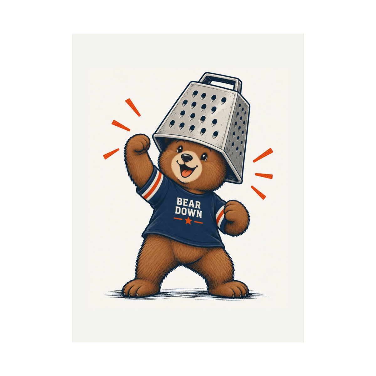 Cheese Grater Bear Poster -  Poster -  No Context Bears