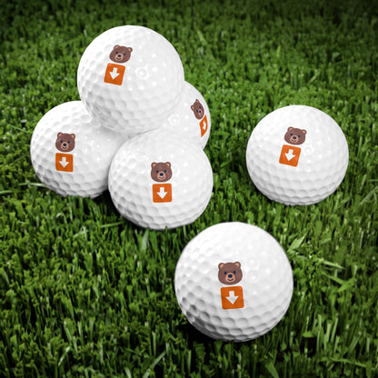 Bear Down Emoji Golf Balls (6x)