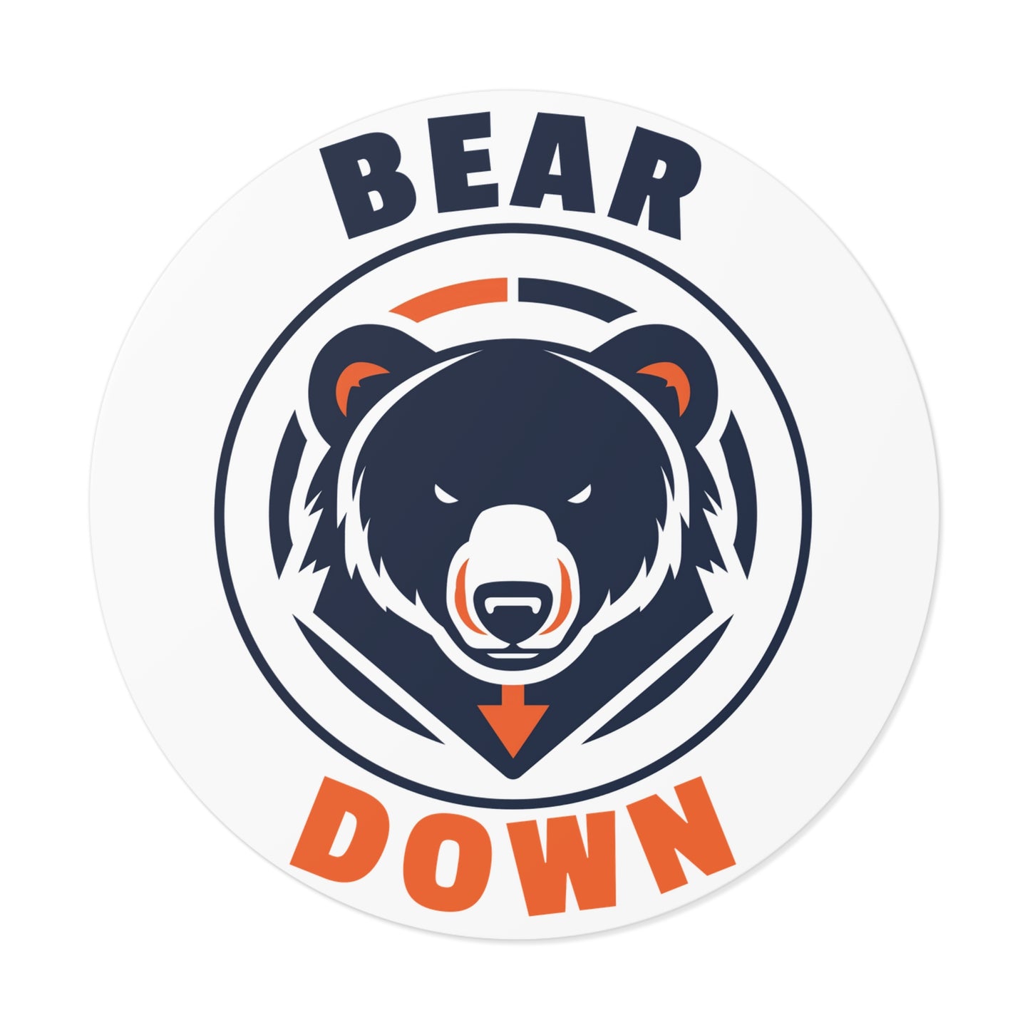Bear Down Logo Sticker