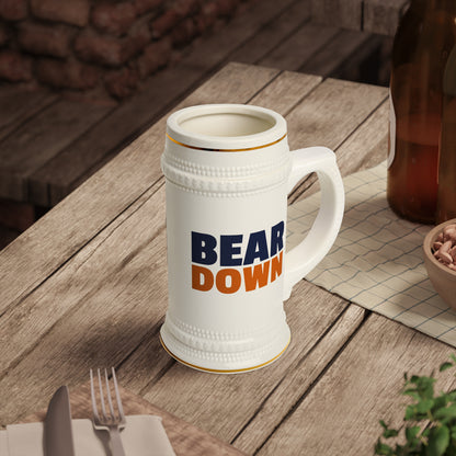 Bear Down Beer Stein