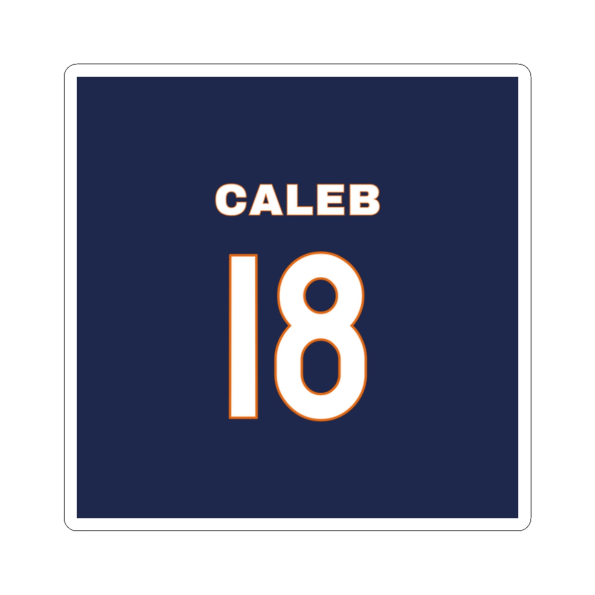 Caleb Williams Sticker - Blue Chicago Bears Jersey