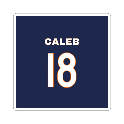 Caleb Williams Sticker - Blue Chicago Bears Jersey