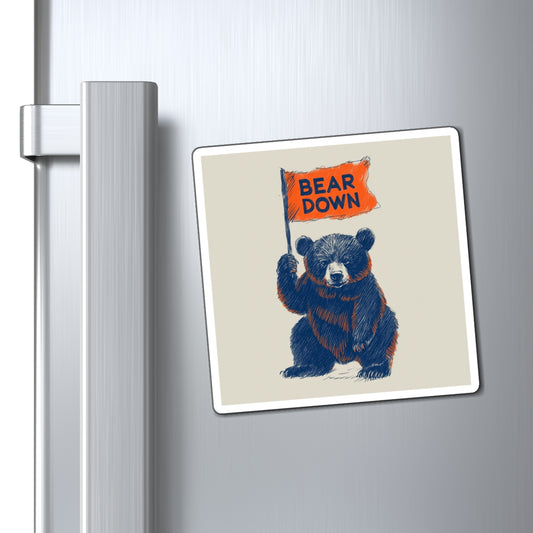 Vintage Bear Down Flag Magnet