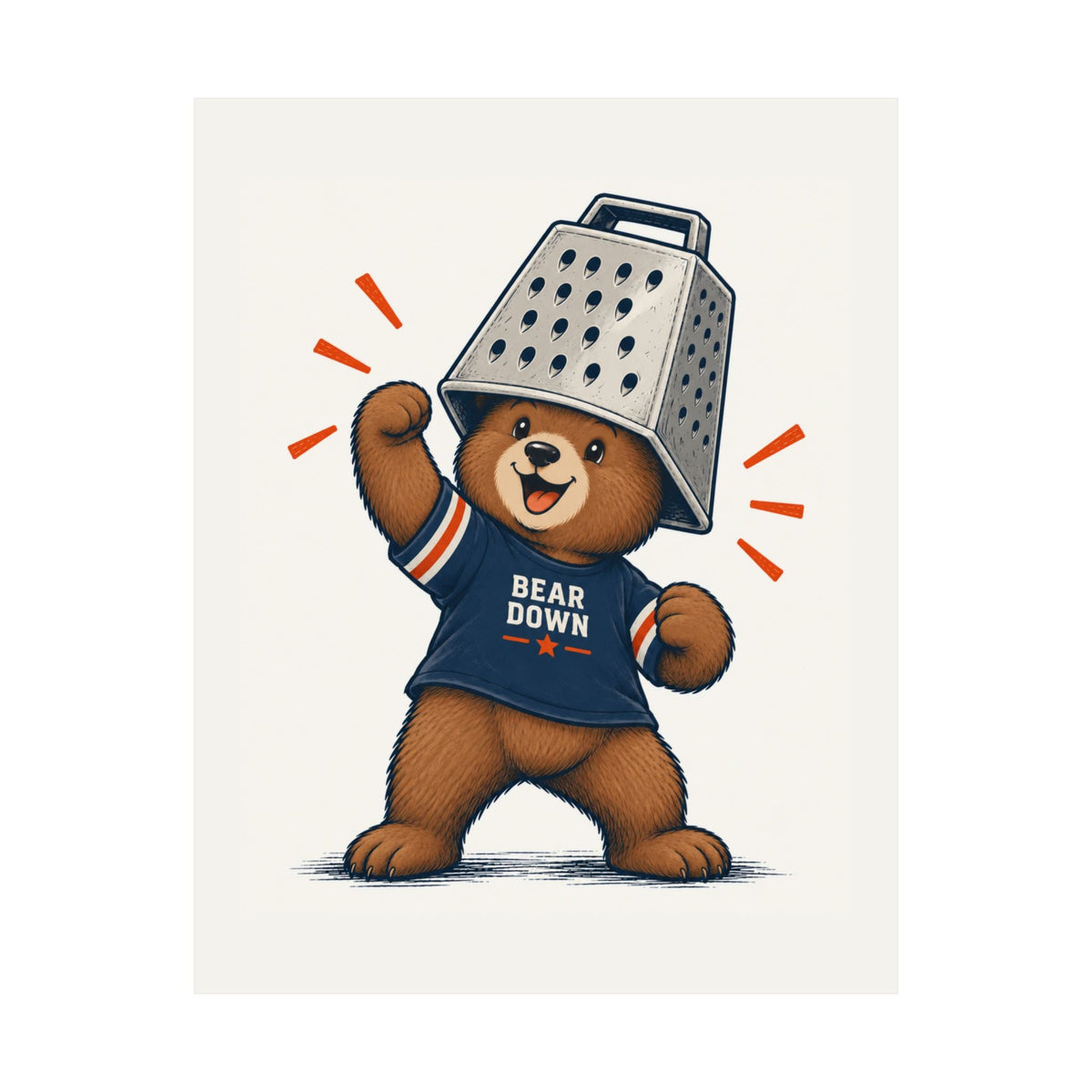 Cheese Grater Bear Poster -  Poster -  No Context Bears