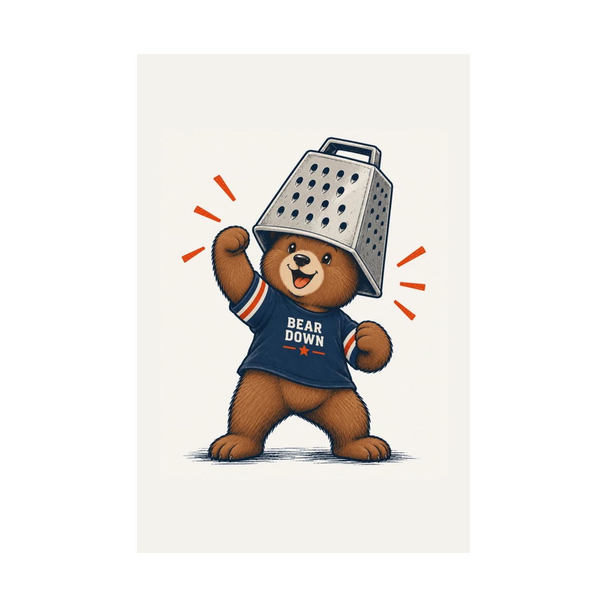 Cheese Grater Bear Poster -  Poster -  No Context Bears