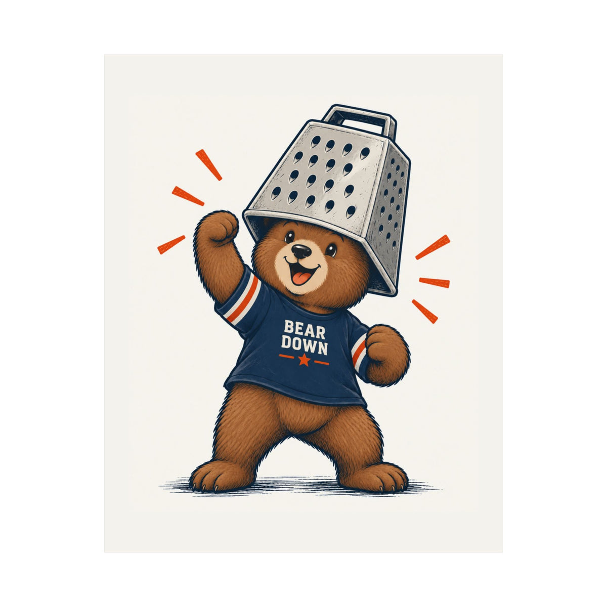 Cheese Grater Bear Poster -  Poster -  No Context Bears