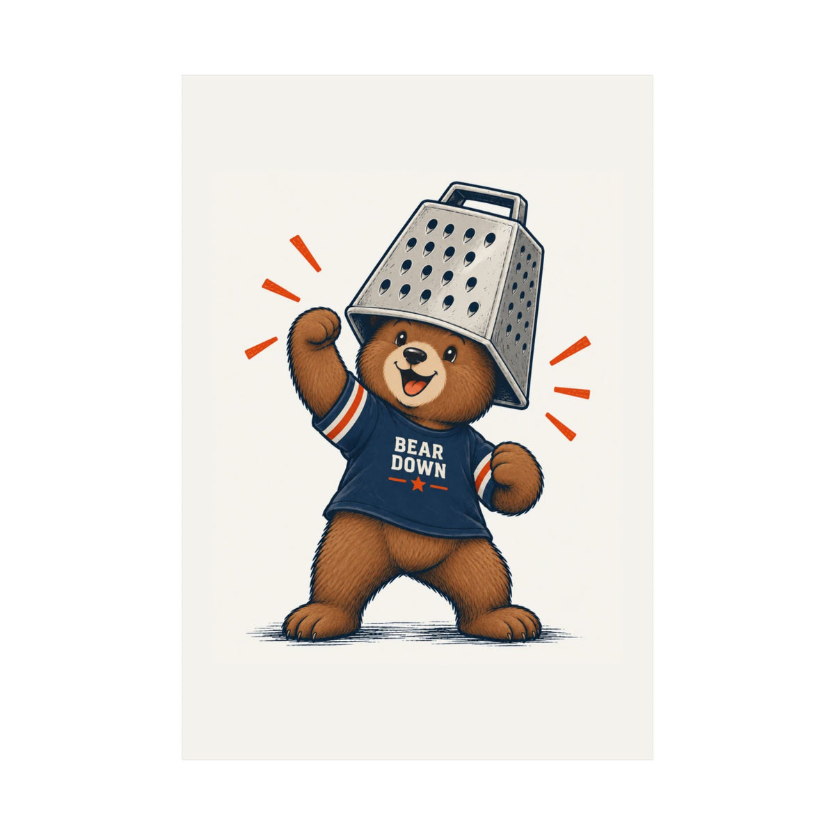 Cheese Grater Bear Poster -  Poster -  No Context Bears