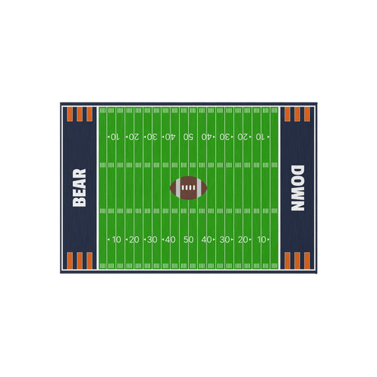 Chicago Bears Football Field Rug - Bear Down Carpet