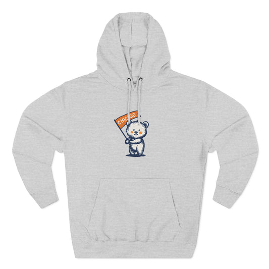 Chicago Flag Bear Hoodie