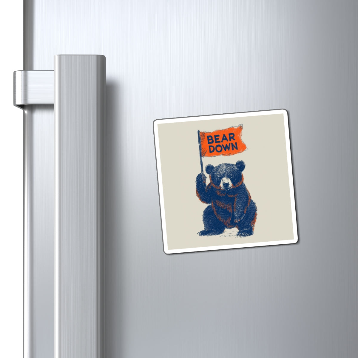 Vintage Bear Down Flag Magnet