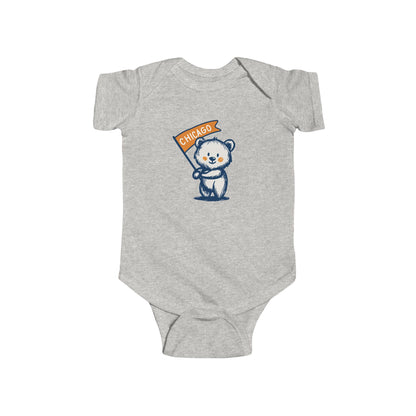 Chicago Flag Bear Infant Bodysuit