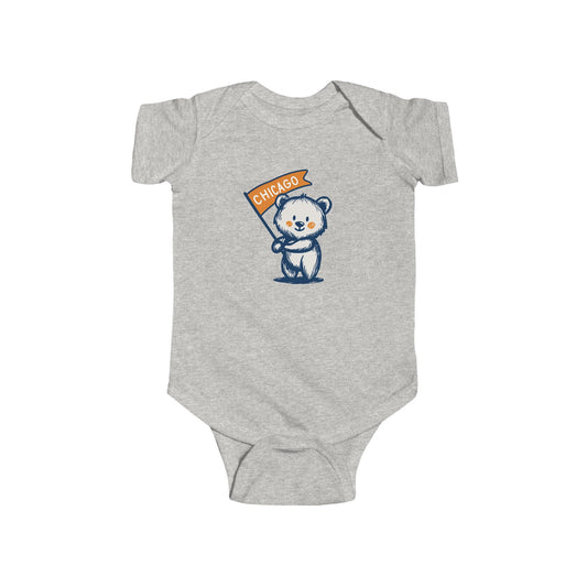 Chicago Flag Bear Infant Bodysuit