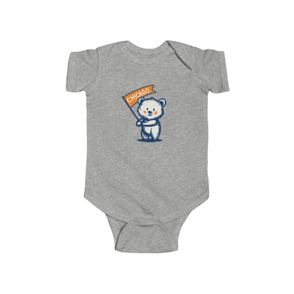 Chicago Flag Bear Infant Bodysuit