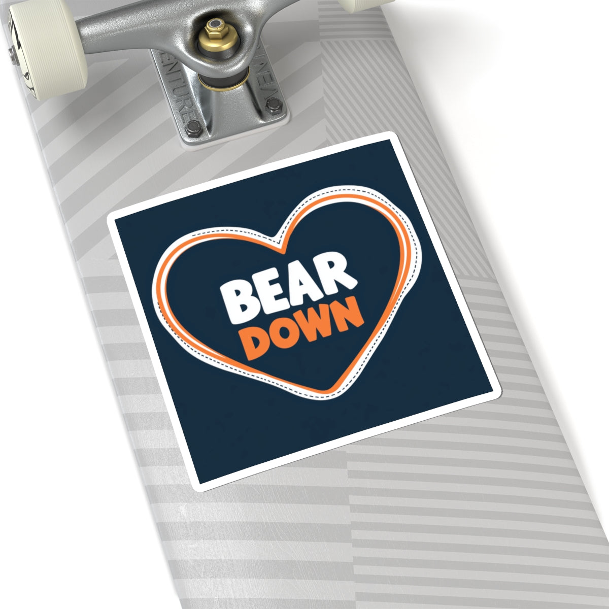 Bear Down Heart Sticker