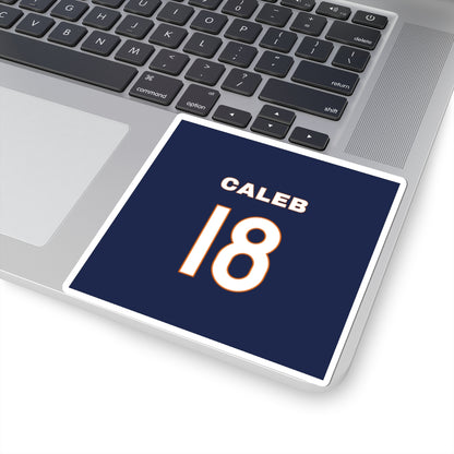 Caleb Williams Sticker - Blue Chicago Bears Jersey