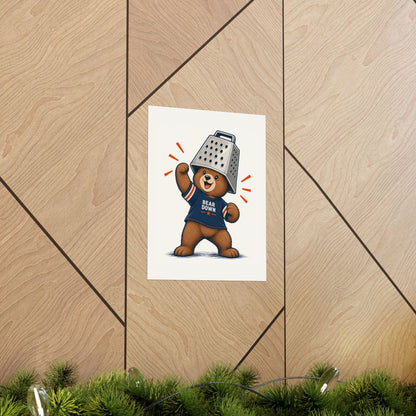 Cheese Grater Bear Poster -  Poster -  No Context Bears