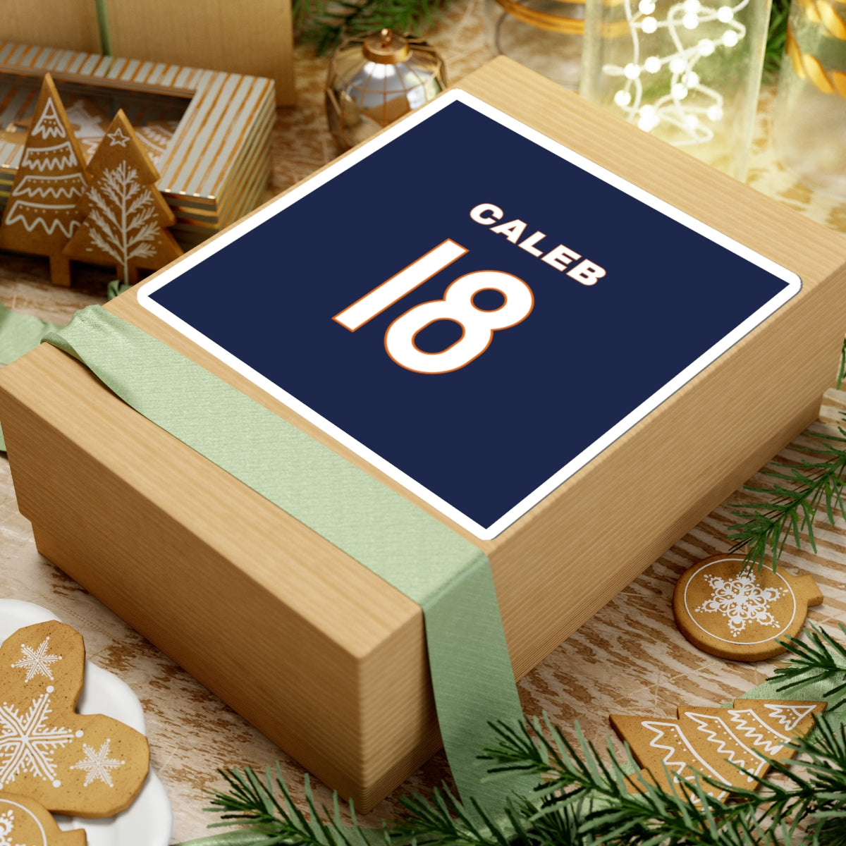 Caleb Williams Sticker - Blue Chicago Bears Jersey