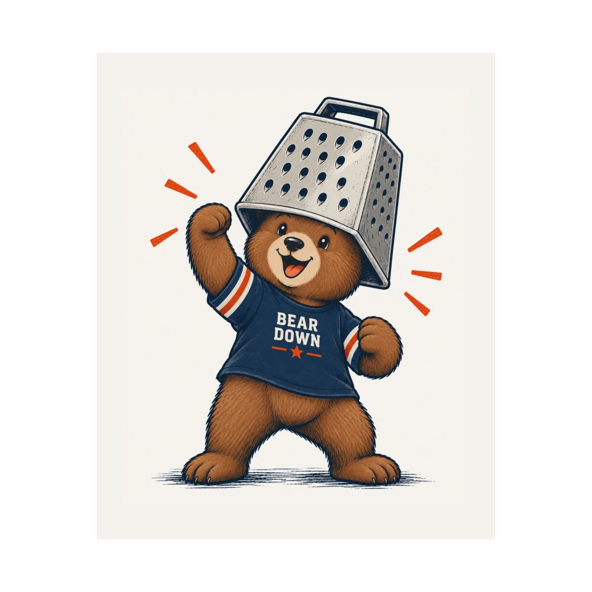 Cheese Grater Bear Poster -  Poster -  No Context Bears