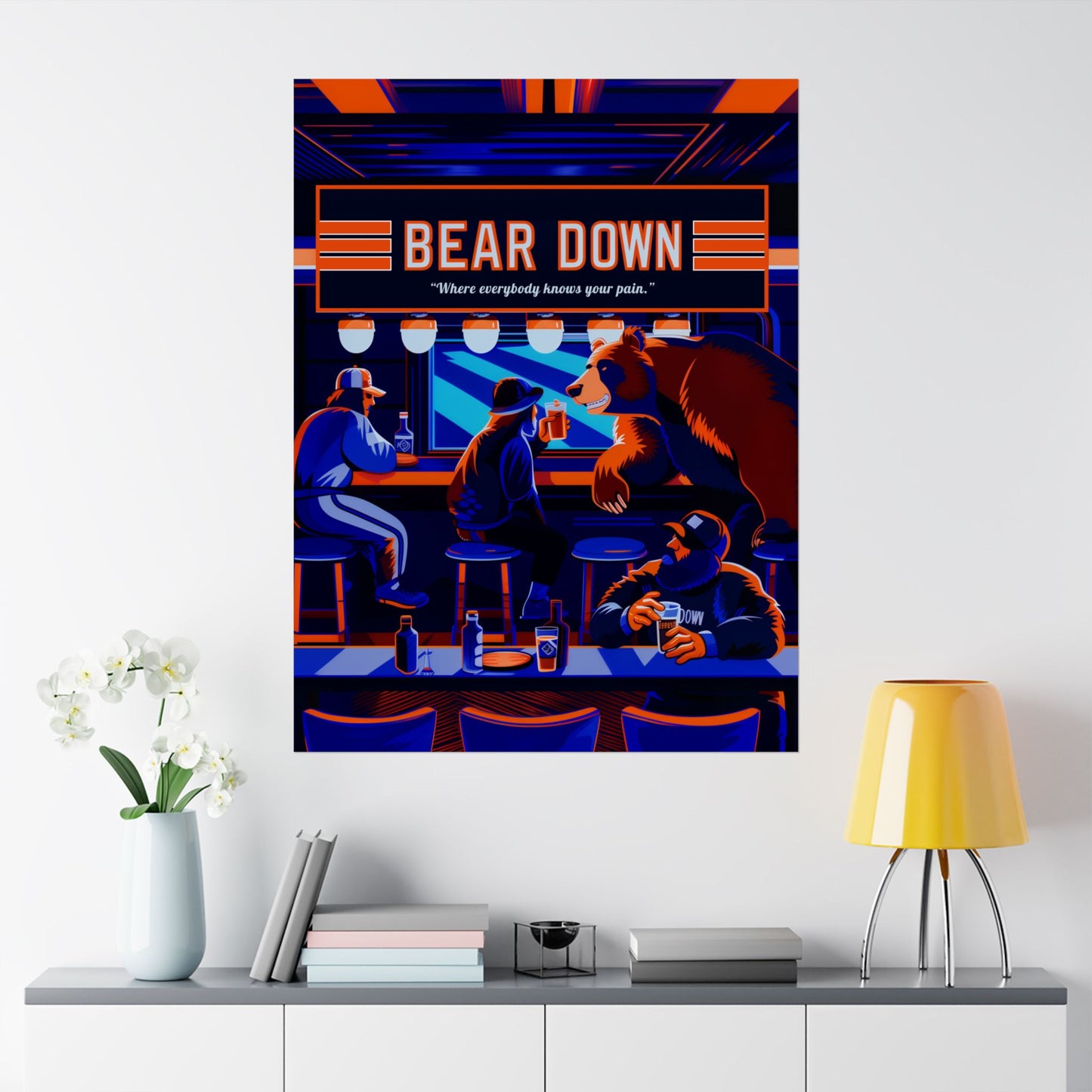 Bear Down Bar Poster