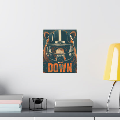 Bear Down Football Helmet Poster