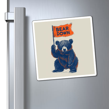 Vintage Bear Down Flag Magnet