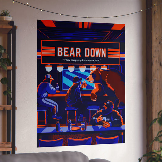Bear Down Bar Poster