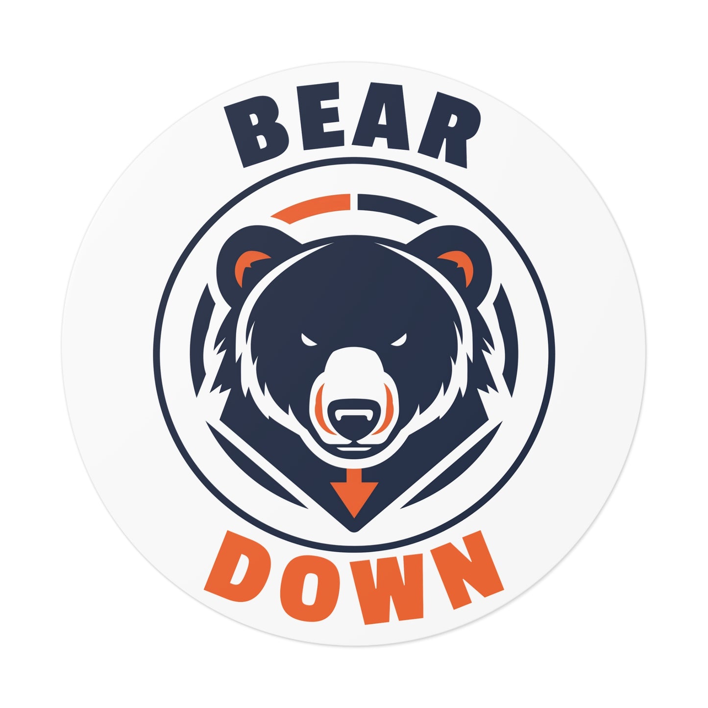 Bear Down Logo Sticker