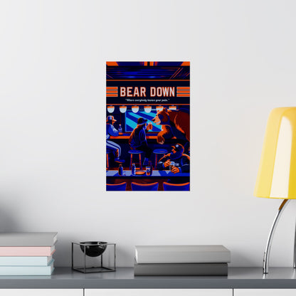 Bear Down Bar Poster
