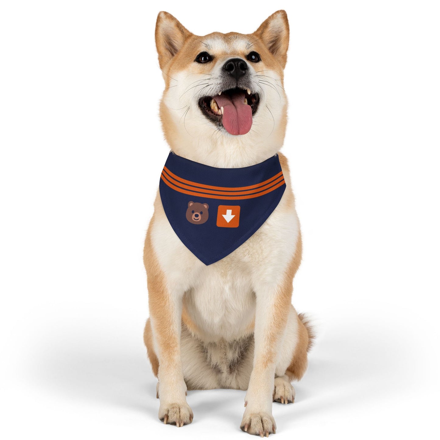 Bear Down Emoji Dog Bandana