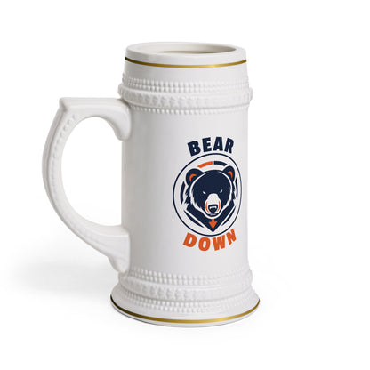 Bear Down Logo Beer Stein