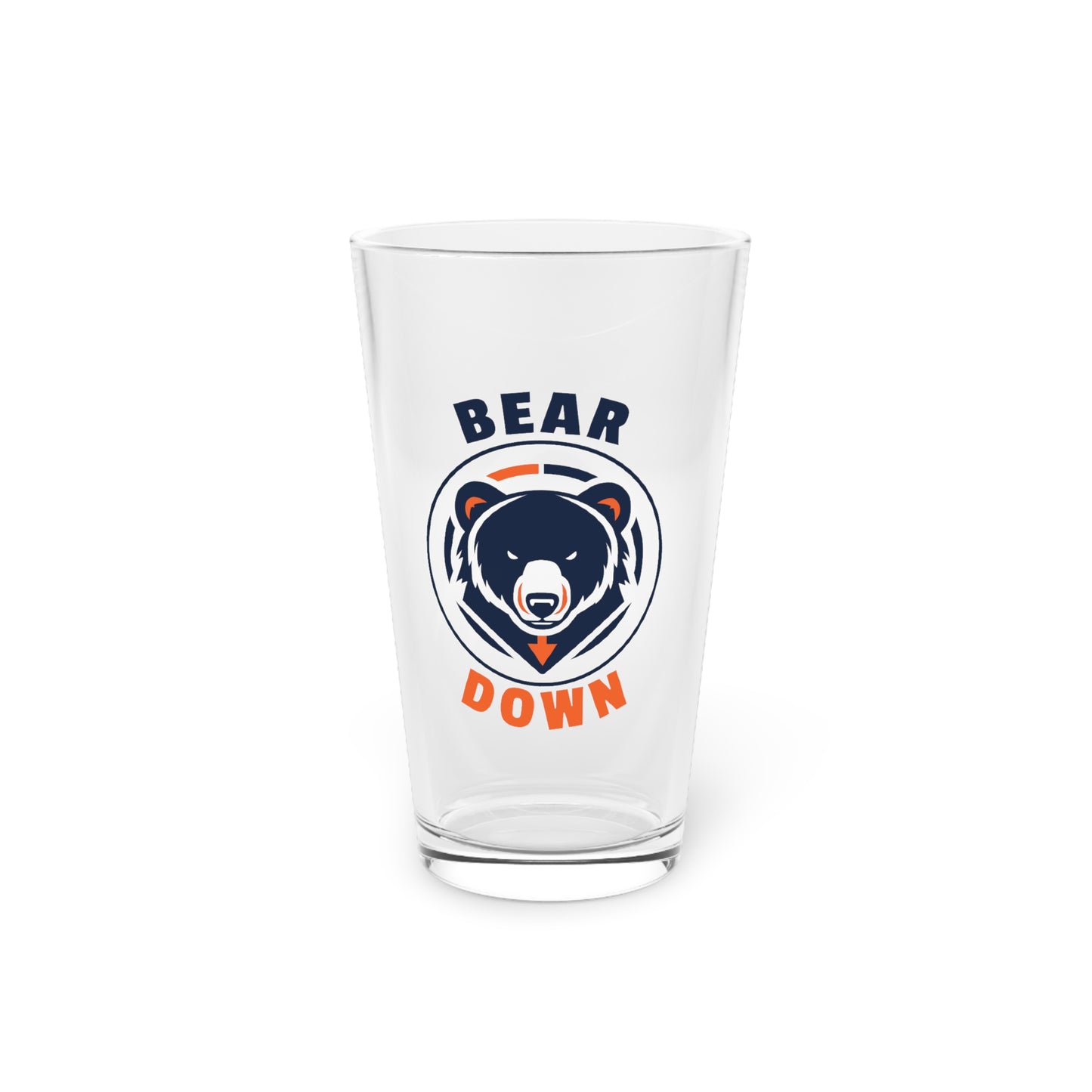 Bear Down Logo Pint Glass