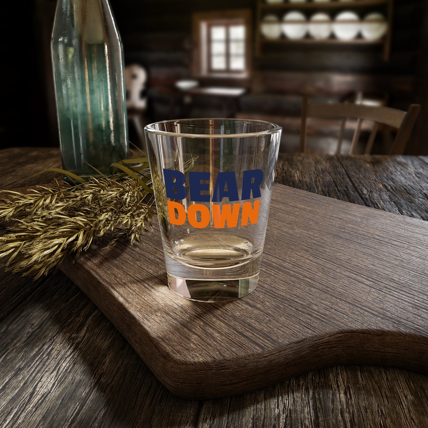 Bear Down Shot Glass